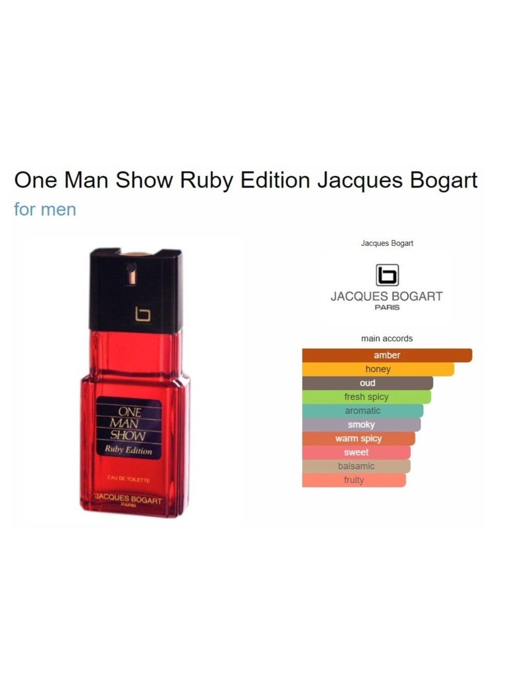 One Man Show Ruby Edition Eau de Toilette 100ml