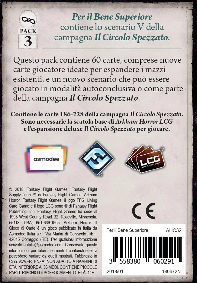 Arkham Horror LCG: For the Superior Good (Italian)