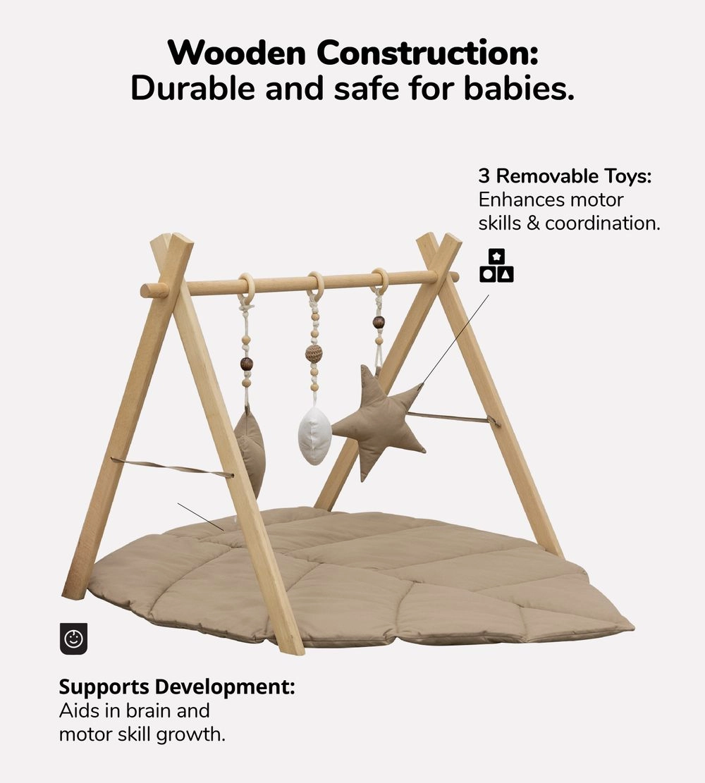 Wooden Baby Gym - Suitable for 0 month and above
