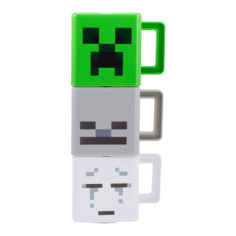 Paladone Minecraft Stacking Plastic Mug - 3 pcs - 250 ml