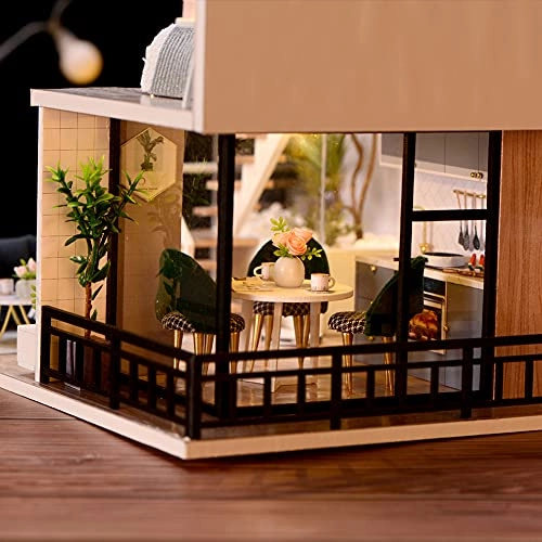 DIY Miniature Dollhouse Kit - 3D Wooden LED Light