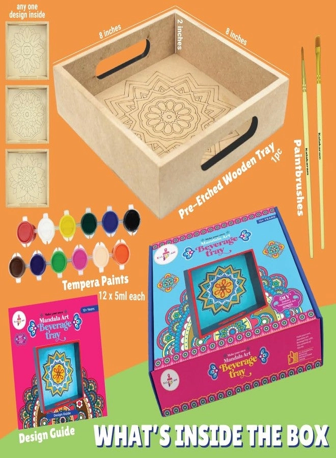 Make Your Own Mandala Art Beverage Tray - DIY 12+ Year