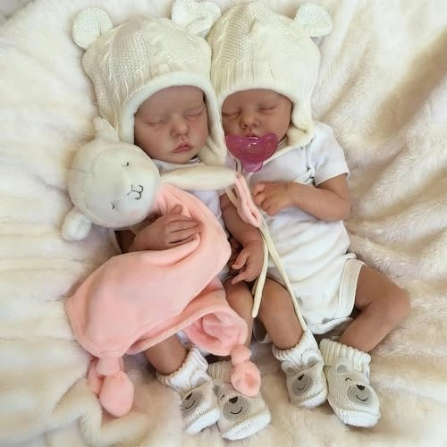 Reborn Baby Doll - 18 Inch Silicone Girl Sleeping Ages 3+