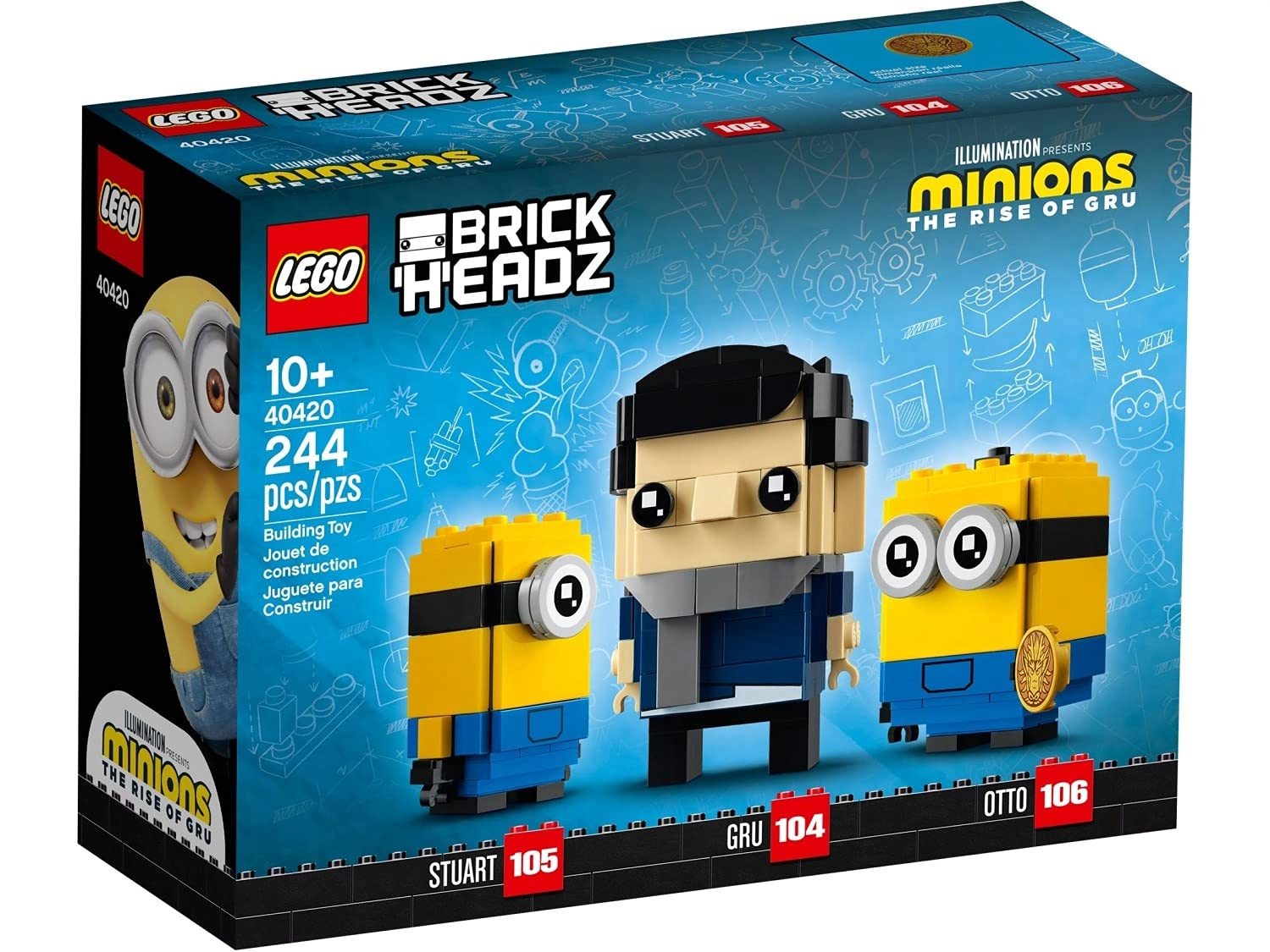 LEGO Minions Brickheadz Gru, Stuart and Otto (40420) - Green