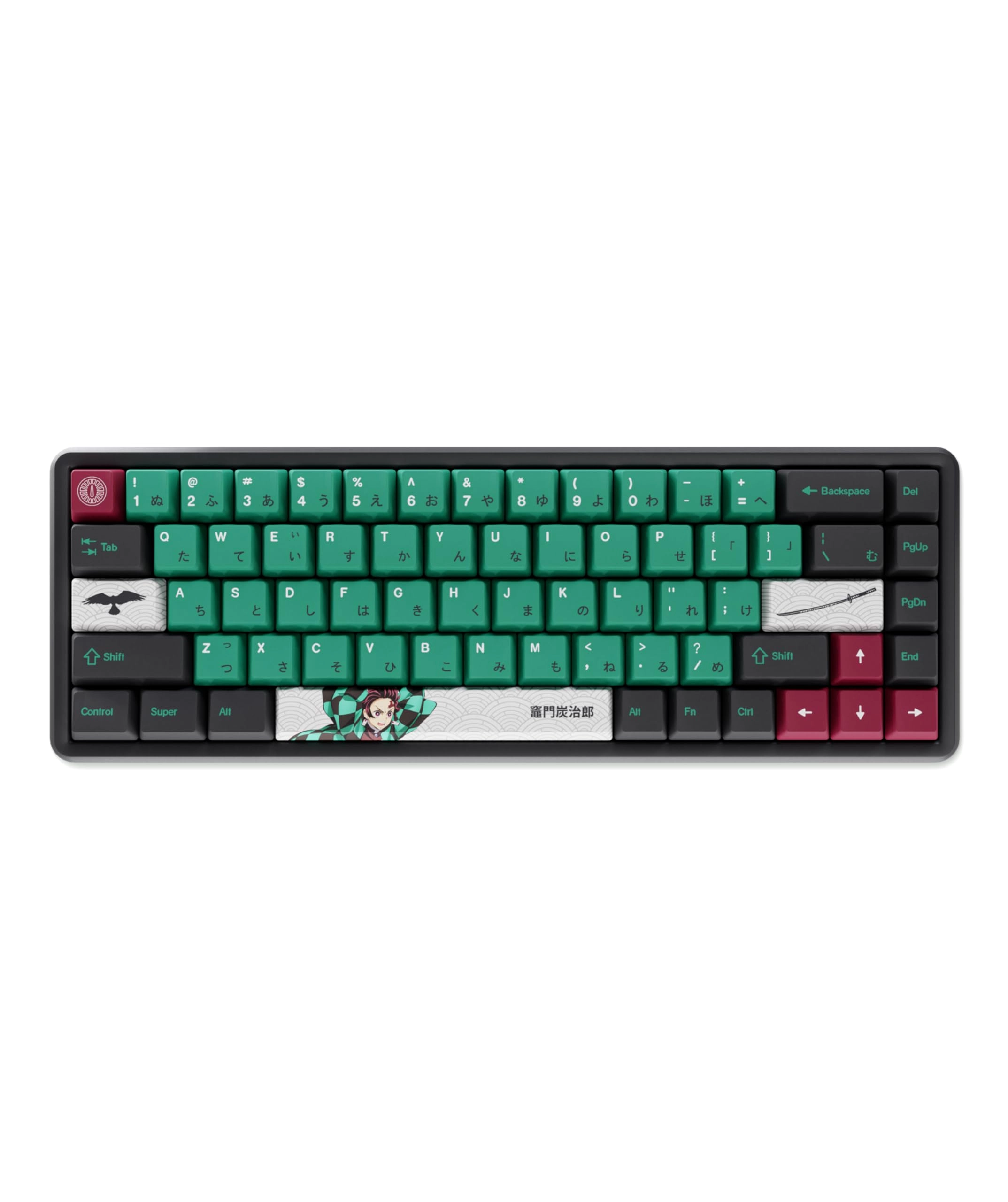 Team Liquid Demon Slayer Kimetsu No Yaiba Tanjiro PBT Dye Sub Keycaps - US Wired