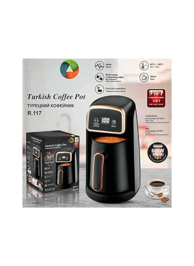Turkish Coffee Maker - Automatic Cordless 360 ml (1-4 cups)