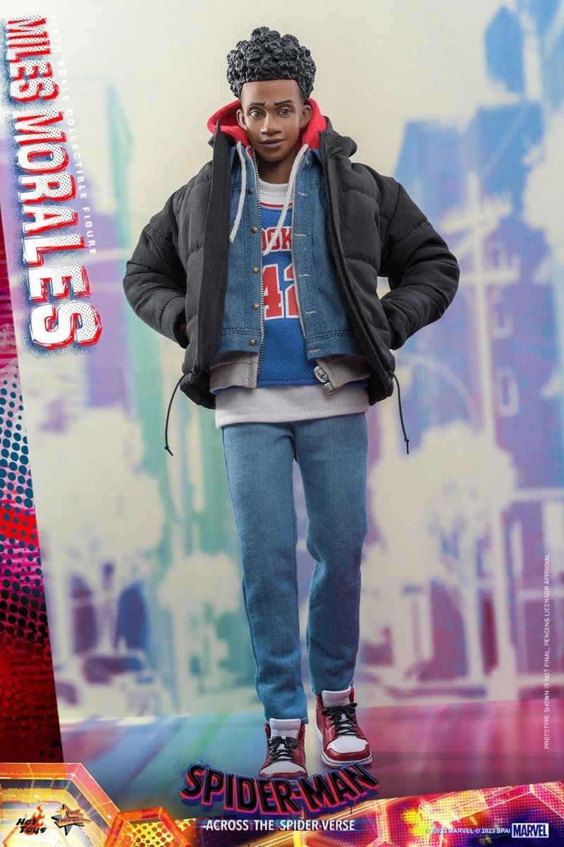 Miles G Morales - Spider-Man: Across the Spider-Verse Sixth Scale Action Figure - LED light-up Prowler gauntlets