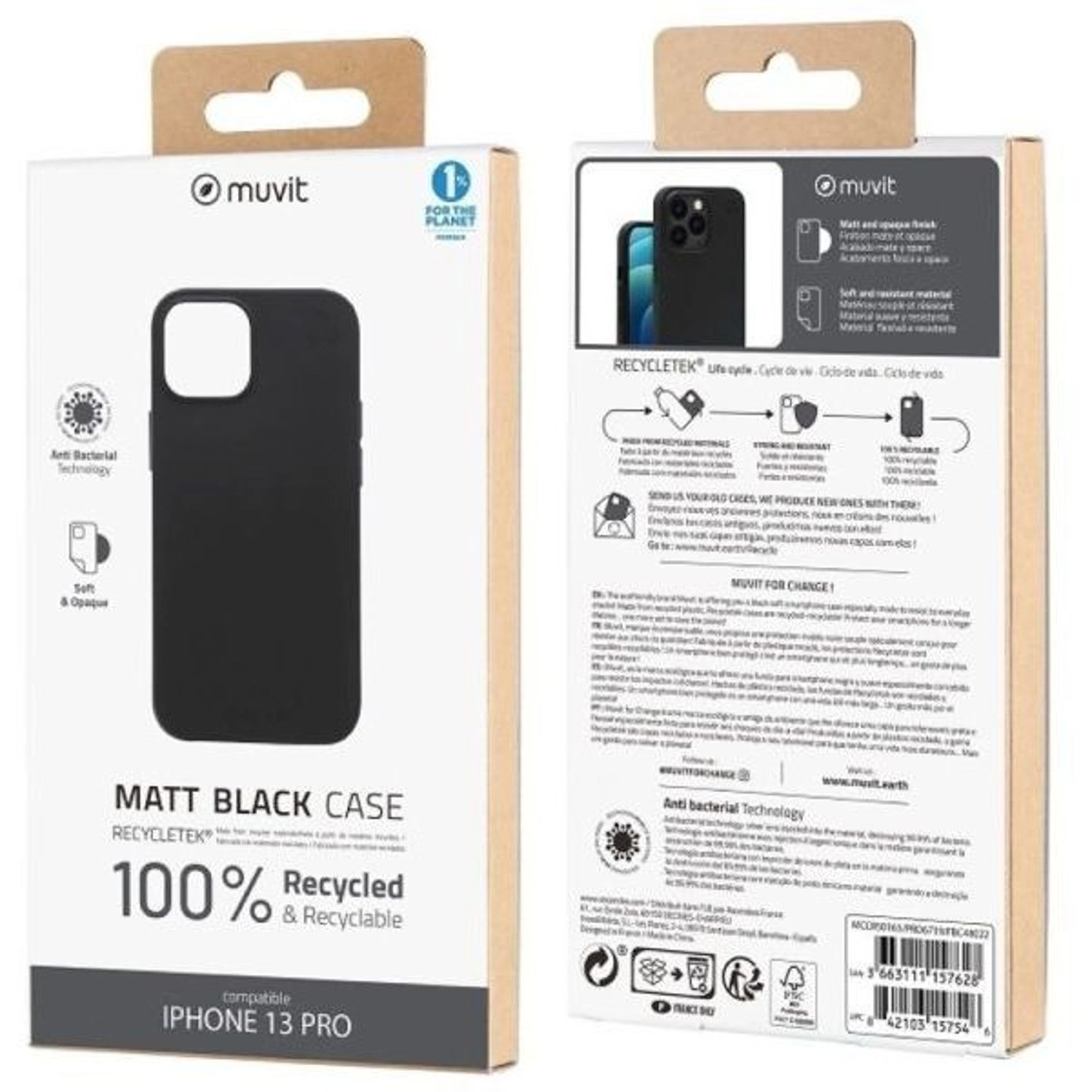 Recycletek Soft Case - recycled plastic Back Case for iPhone 13 Pro