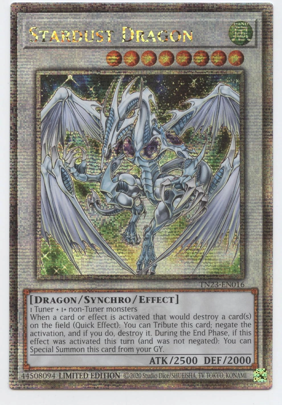 Yu-Gi-Oh! Stardust Dragon TN23-EN016 - Quarter Century Secret Rare Limited Edition