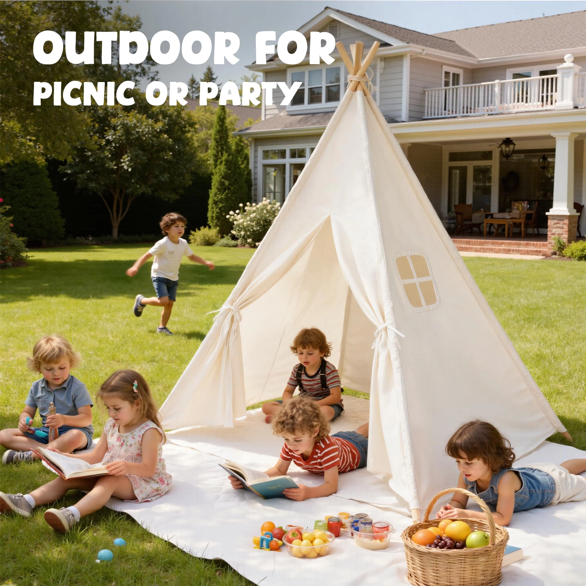 Teepee Tent - Large 47 x 47 x 61 inches