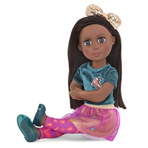 Odessa Fashion Doll - 14-Inch Dark Skin Tone Black Hair Green Eyes Ages 3+