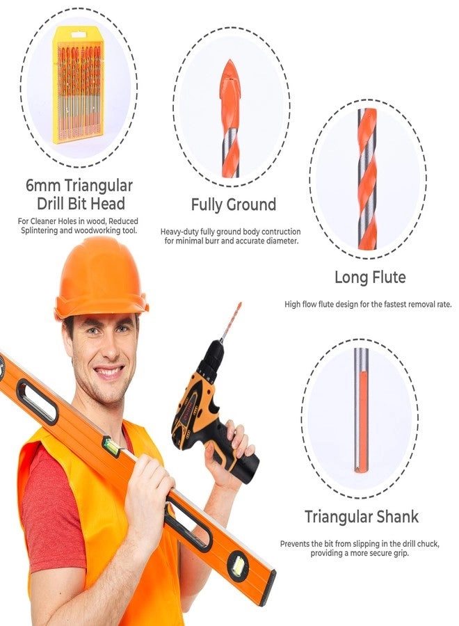 Ceramic Drill Bit Set - Ceramic 10 Pcs 6mm