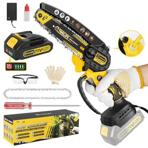 6inch Mini Chainsaw - 2000mAh 21V Battery