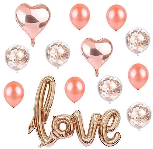 Party Time Trading LLC Love Foil Balloon Set - 13pcs Valentines Day