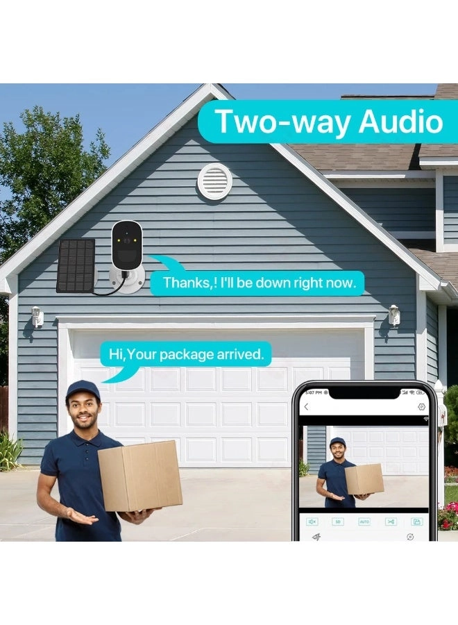 Wireless Solar Security Camera 2K