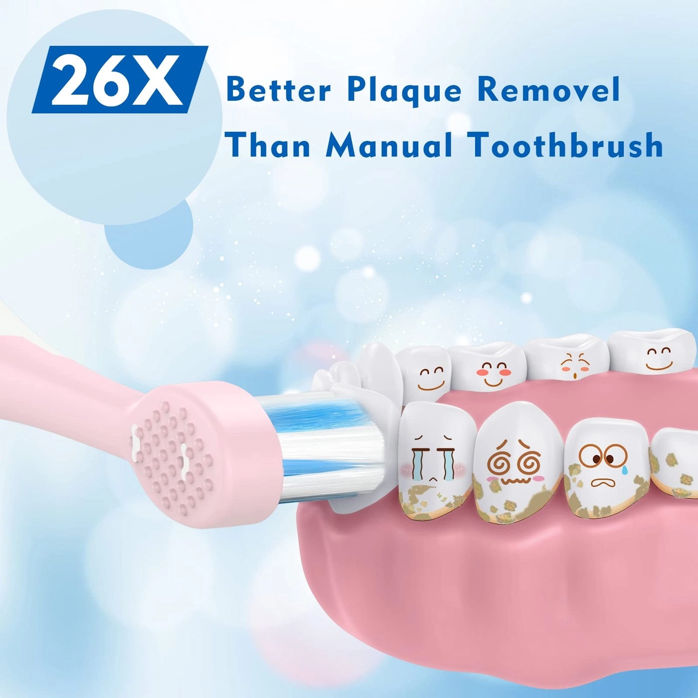 Kids Electric Toothbrushes - Sonic Rechargeable Smart Timer