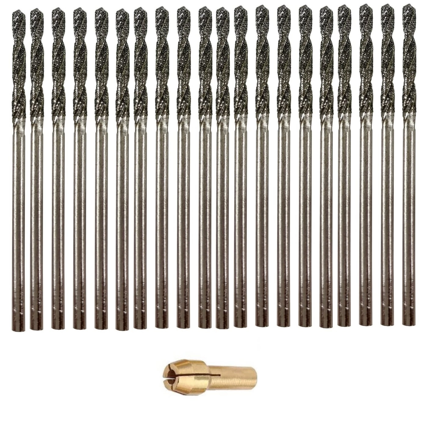 Diamond Drill Bit Set - 20-Pc 2mm
