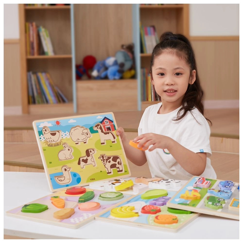 Farm Animals Block Puzzle - 18m+ 7 pieces