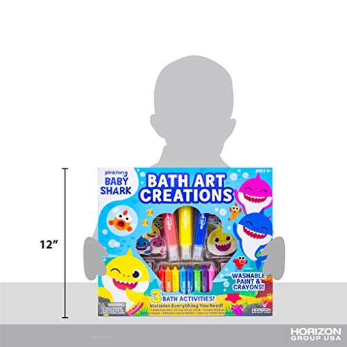 Bath Art Creations Play Set - Washable Paints & Crayons Ages 3-6