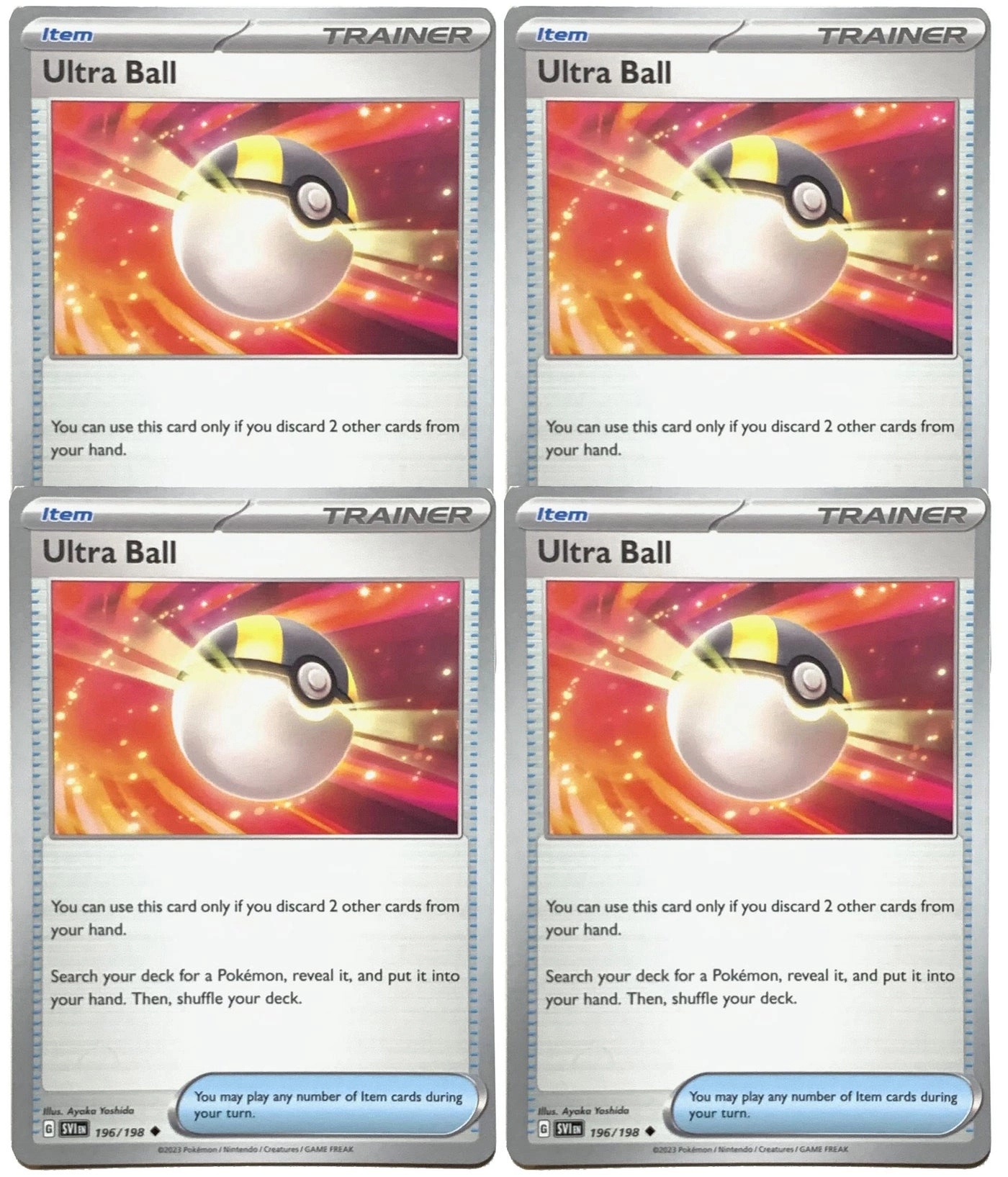 Pokémon Ultra Ball 196/198 - Scarlet & Violet Trainer 4pcs