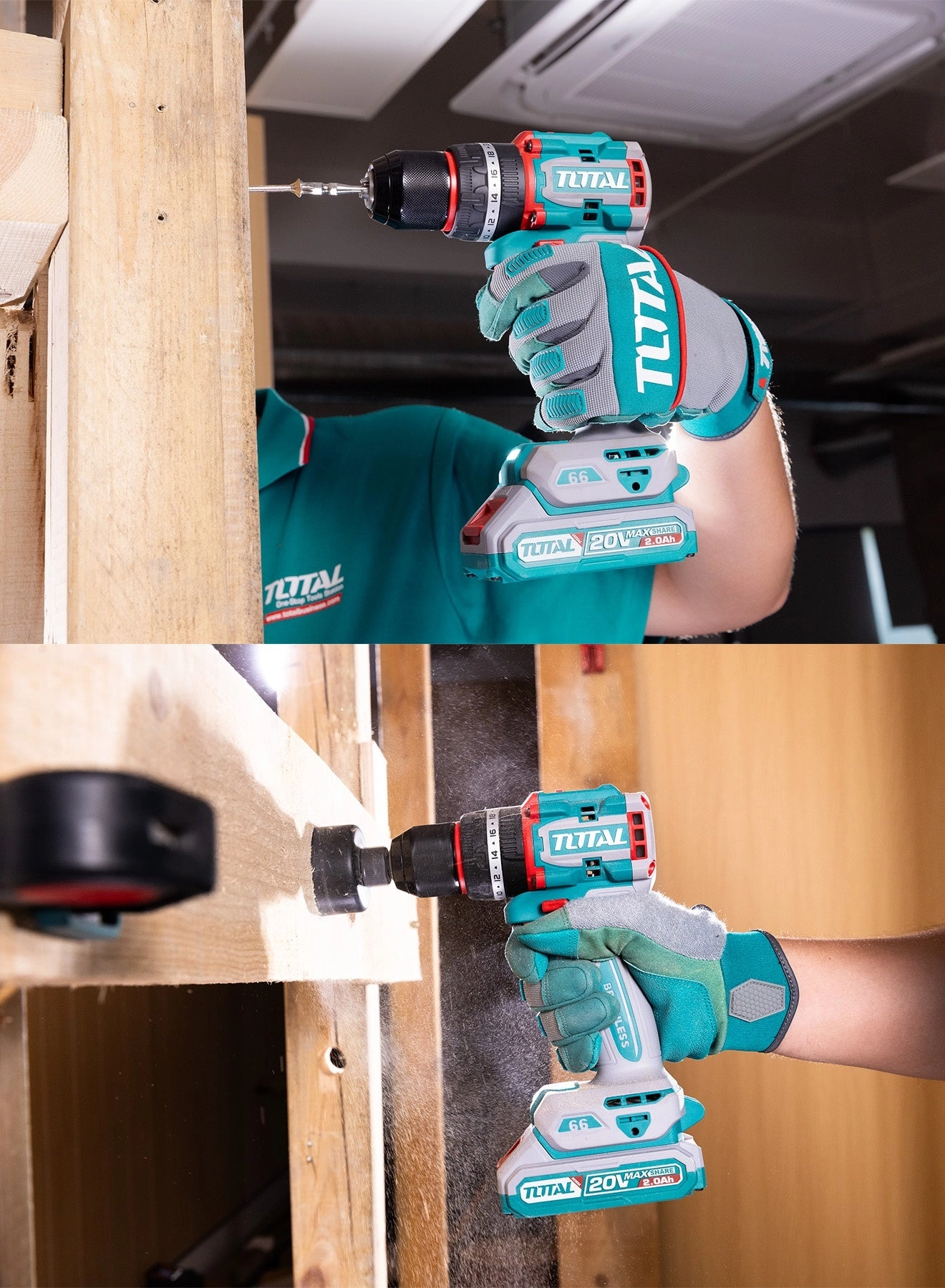 Compact Brushless Cordless Impact Drill - 2 Amp Hours