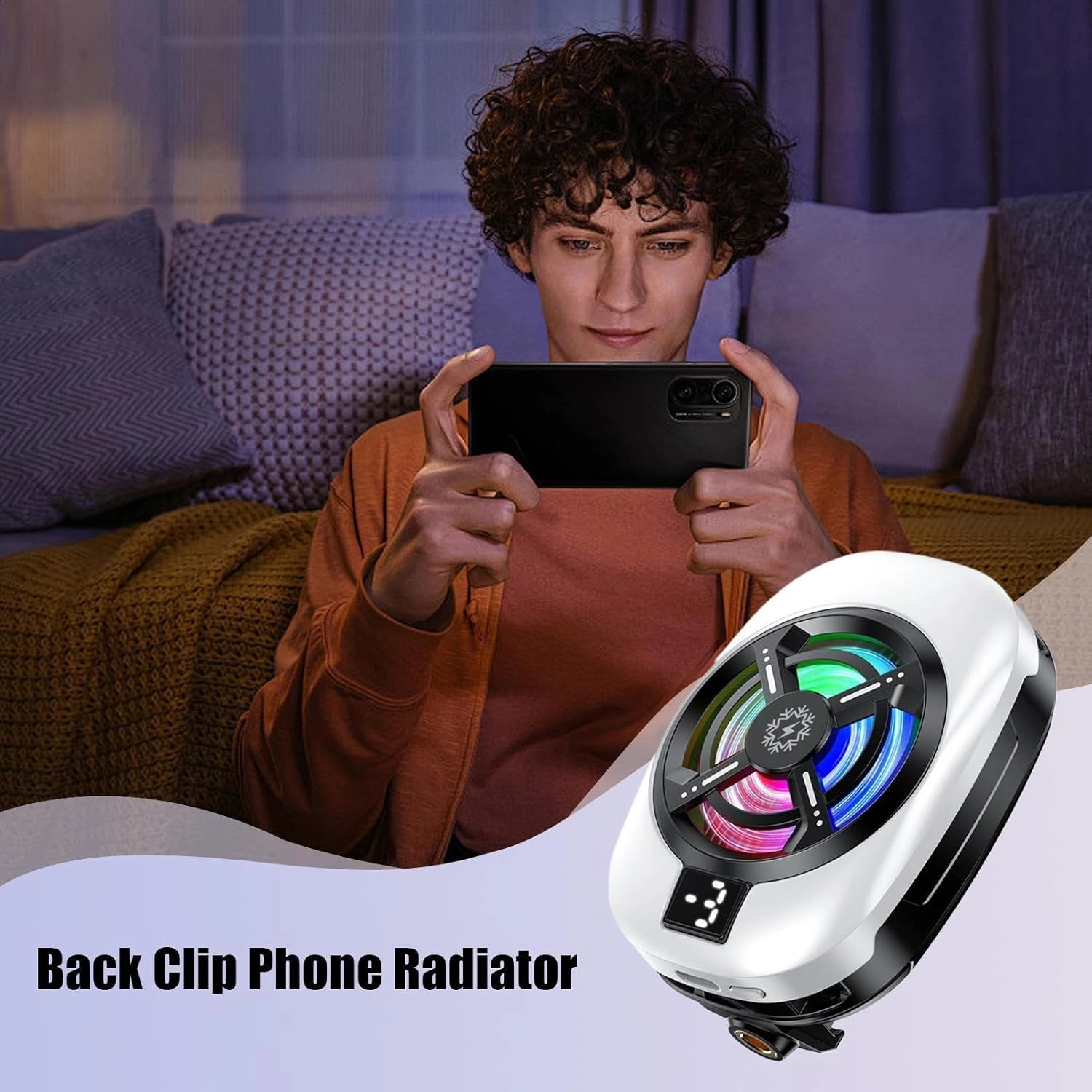 Silent Phone Cooler - Magnetic RGB Fan