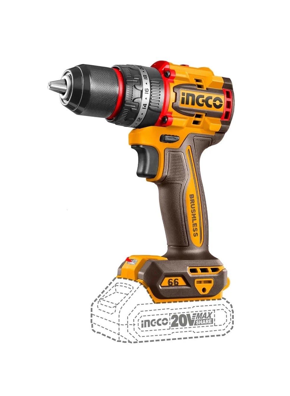 Ingco CIDLI20668 - 2.0 Ampere-hour