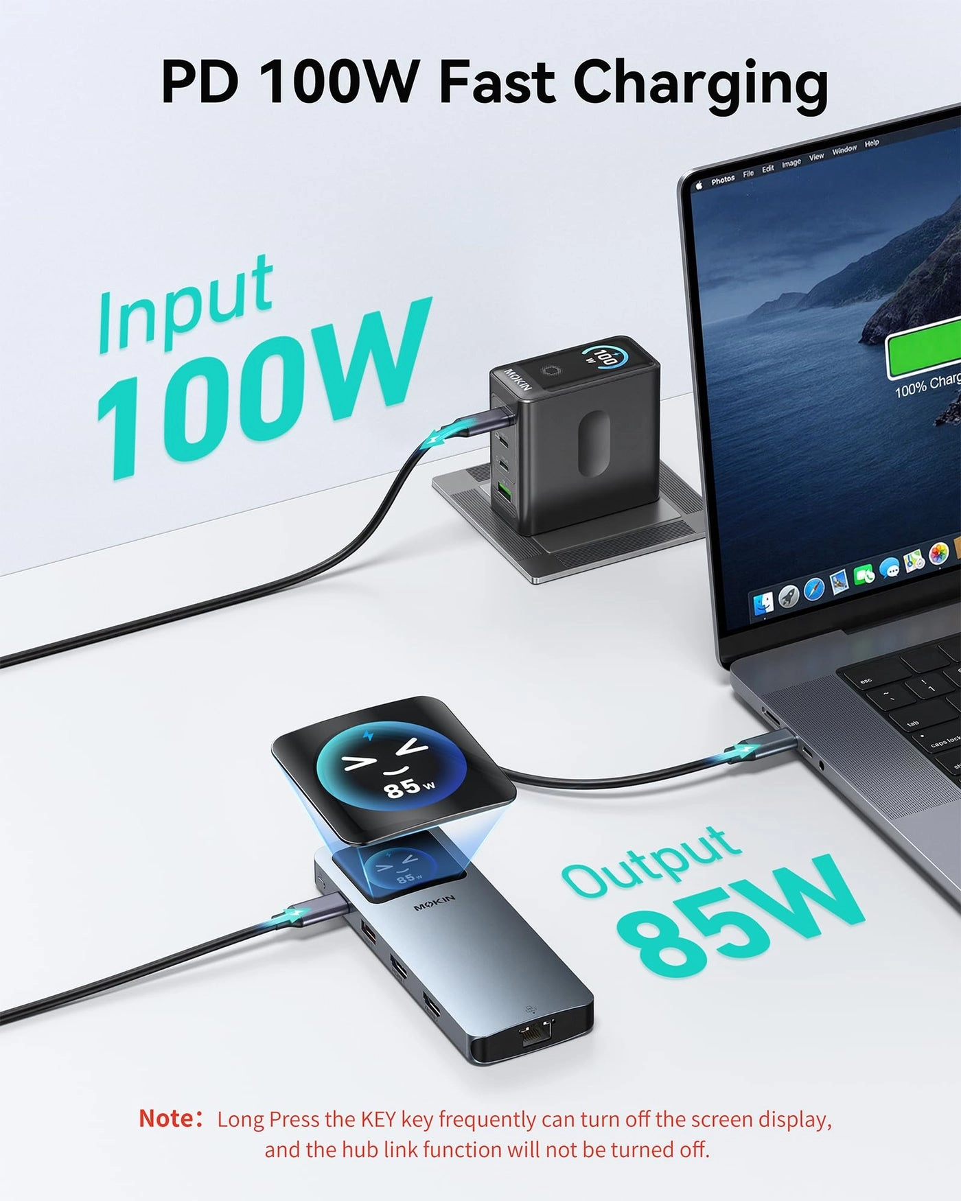 LED Docking Station - 12 in 1 USB C 8K@30Hz