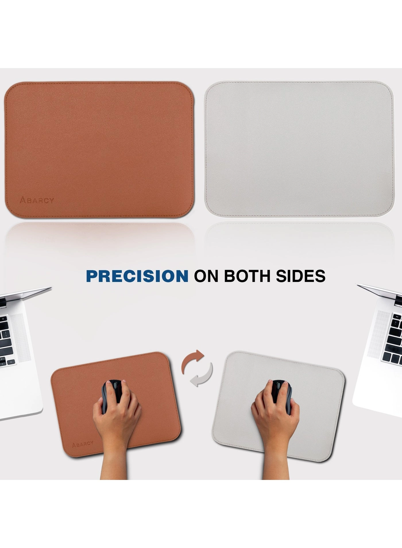 1032 Faux Leather Gaming Mouse Pad - 25x20 cm