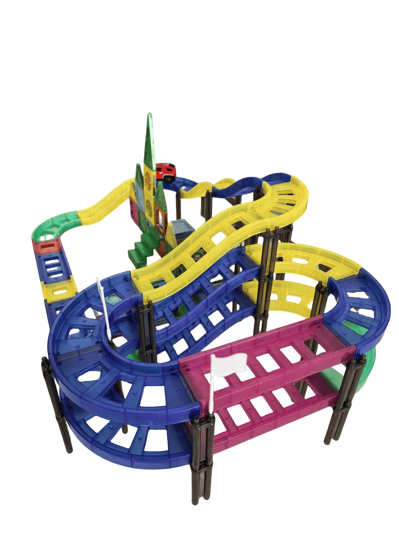 Magnetic Race Track Car Set - DIY STEM