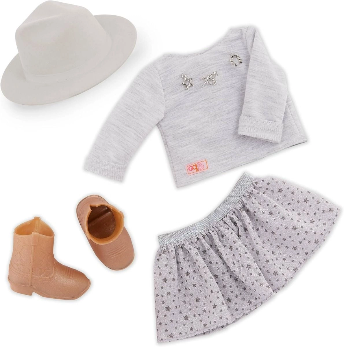 Abigale Doll - 18 Inch Pleated Skirt And Hat Ages 3+