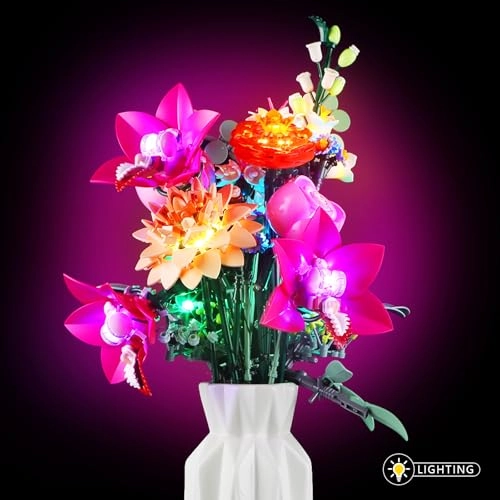 Light Kit for LEGO Pretty Pink Flower Bouquet 10342 - Plastic