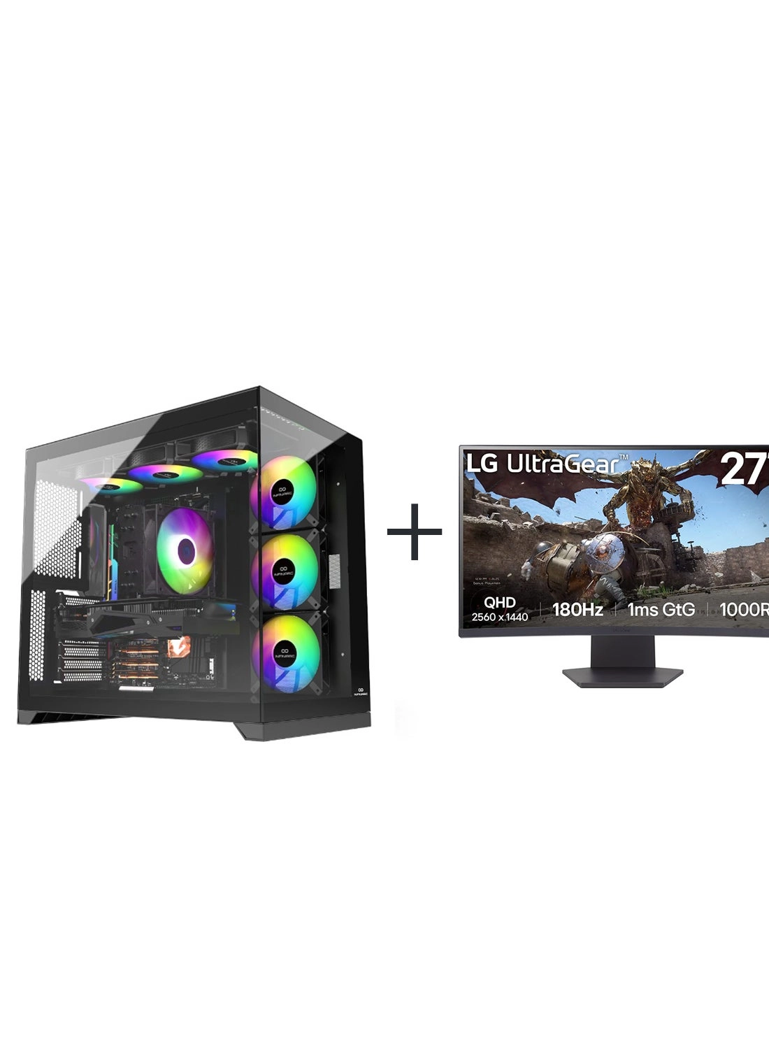 Cube Pro - SSD 1 TB 32 GB Intel Core i7-14700F + UltraGear - 27 inch QHD 1000R