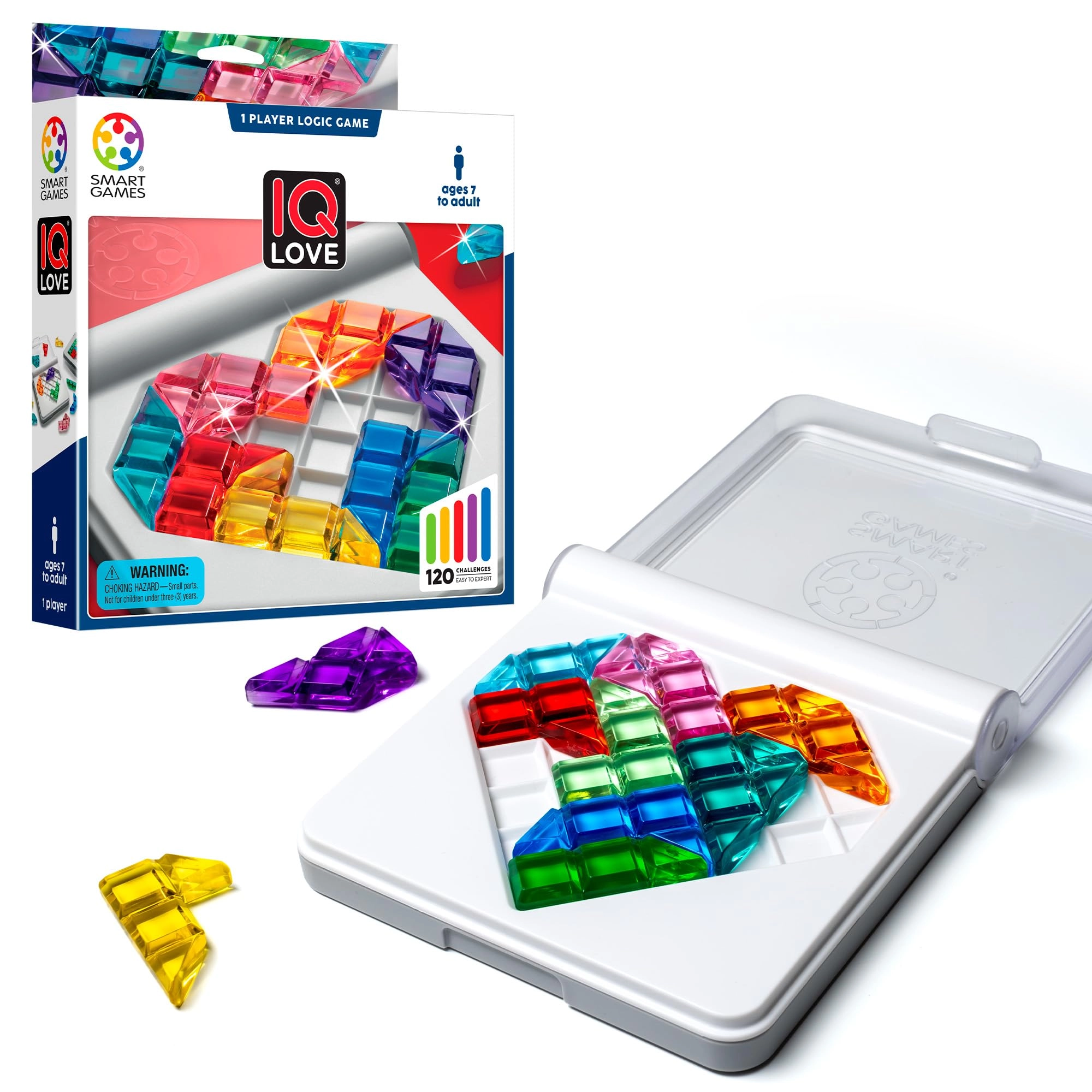 SmartGames IQ Love - 120+ Challenges Travel Friendly