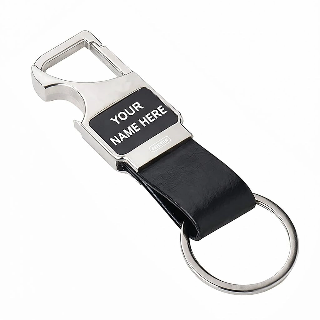 FASTQT, FASTQT Metal & Leather Keychain - Car