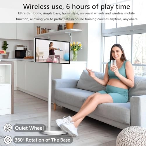 Portable TV on Wheels - FHD 1080p 21.5 Inches