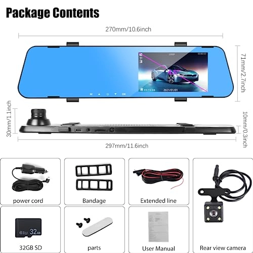 RM Mirror Dash Cam - 1080p
