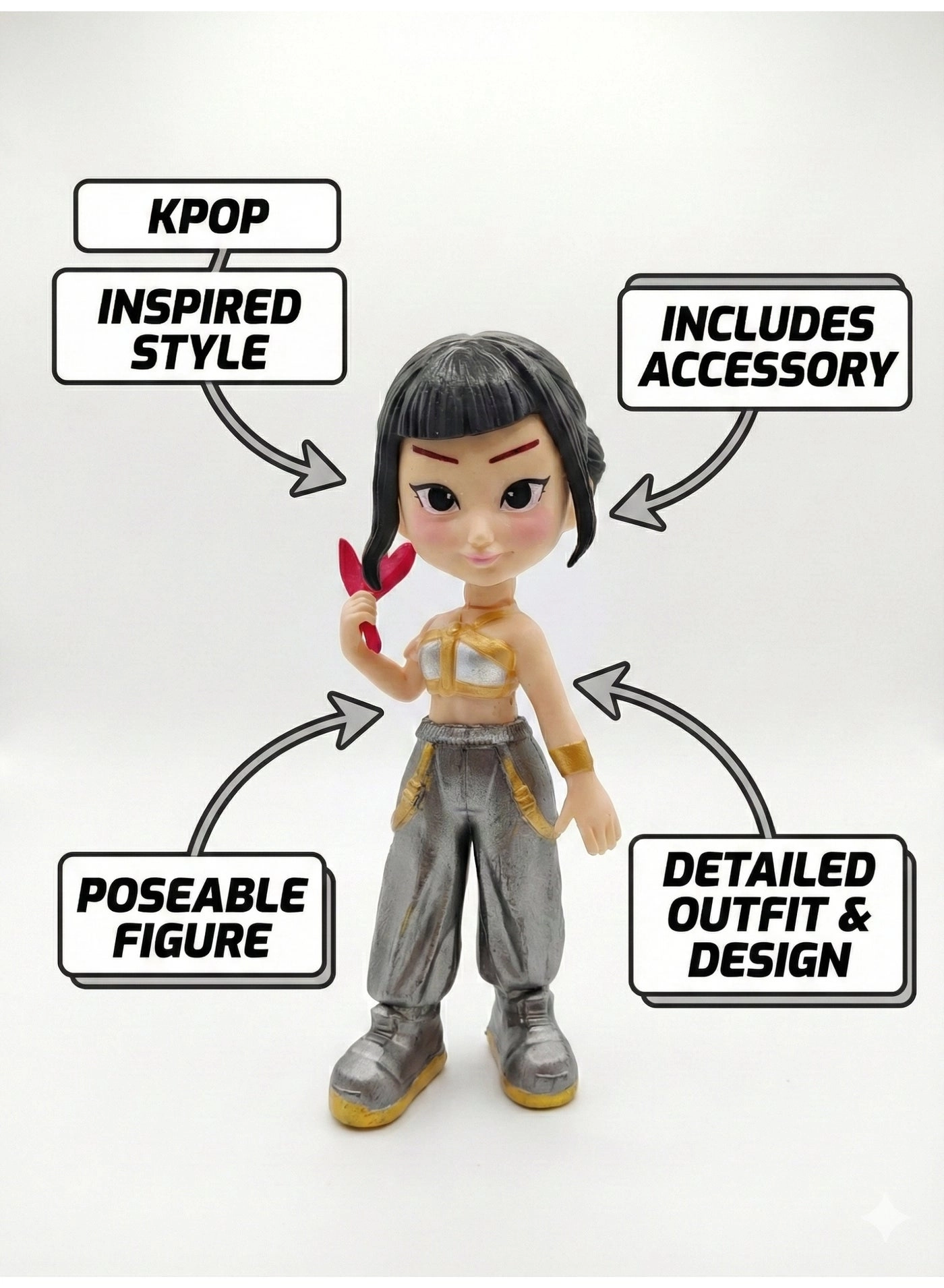 Rumi/Mira/Zoey - Demon Slayer - K-Pop Dancer - Demon Hunters Edition (15 cm) (R1109)