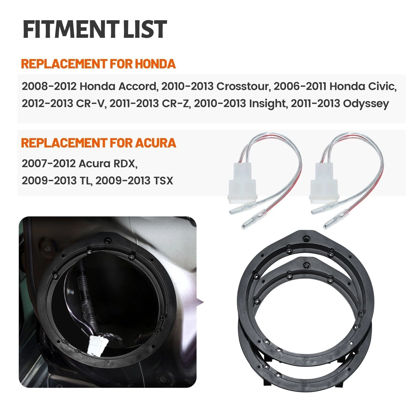 6.5 Inch Speaker Adapter Bracket Kit