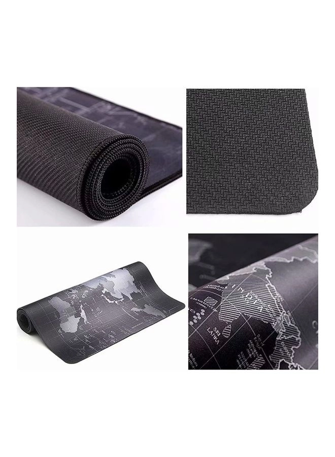 World Map Large Rubber Gaming Mouse Pad - 80x40 cm