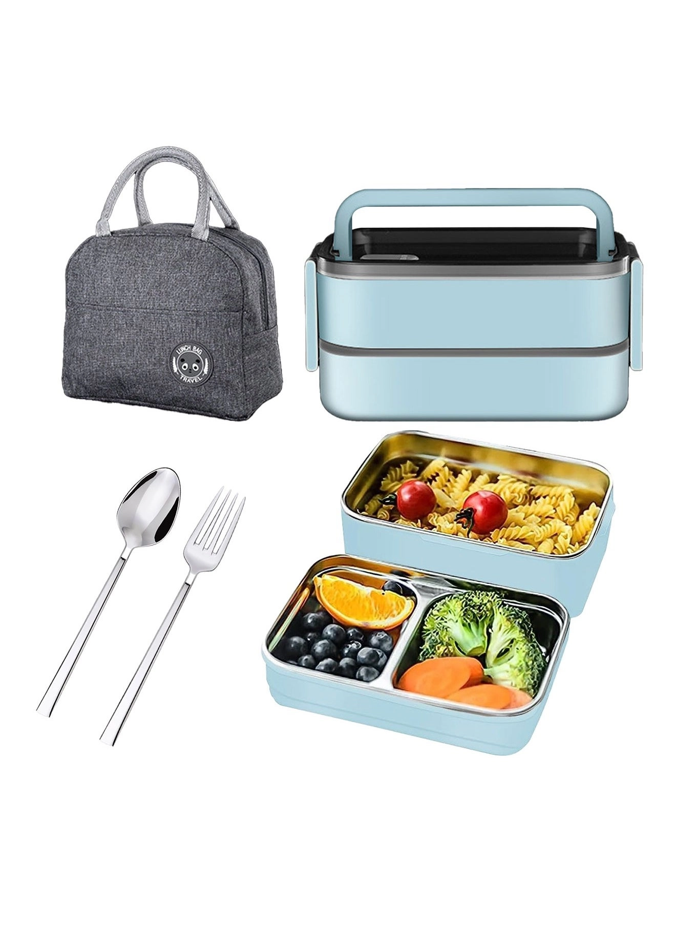 bento box - 304 Stainless steel Double-deck