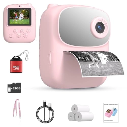 DIGITHINK Kids Instant Print Camera - 32GB Dual Lens 24Inch Screen