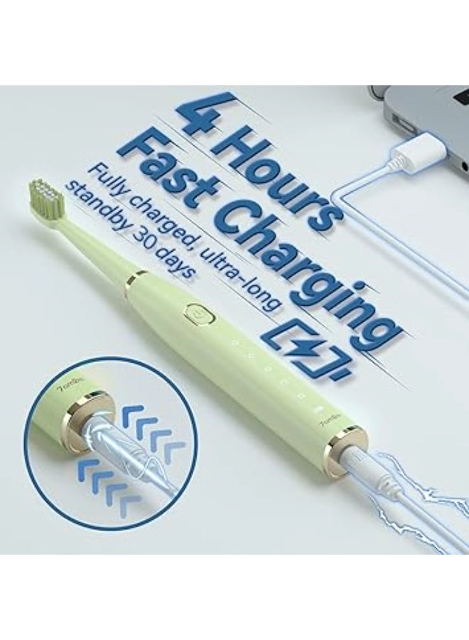 Sonic Electric Toothbrush - 8 Heads 5 Modes Midnight Black