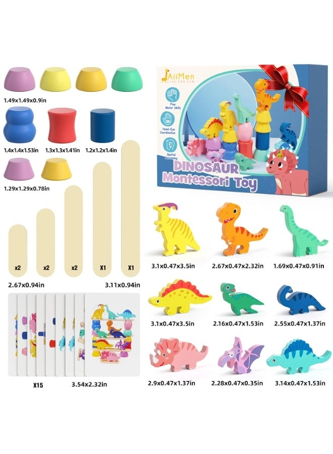 Dinosaur Building Blocks Stacking Toy - 3+ Years