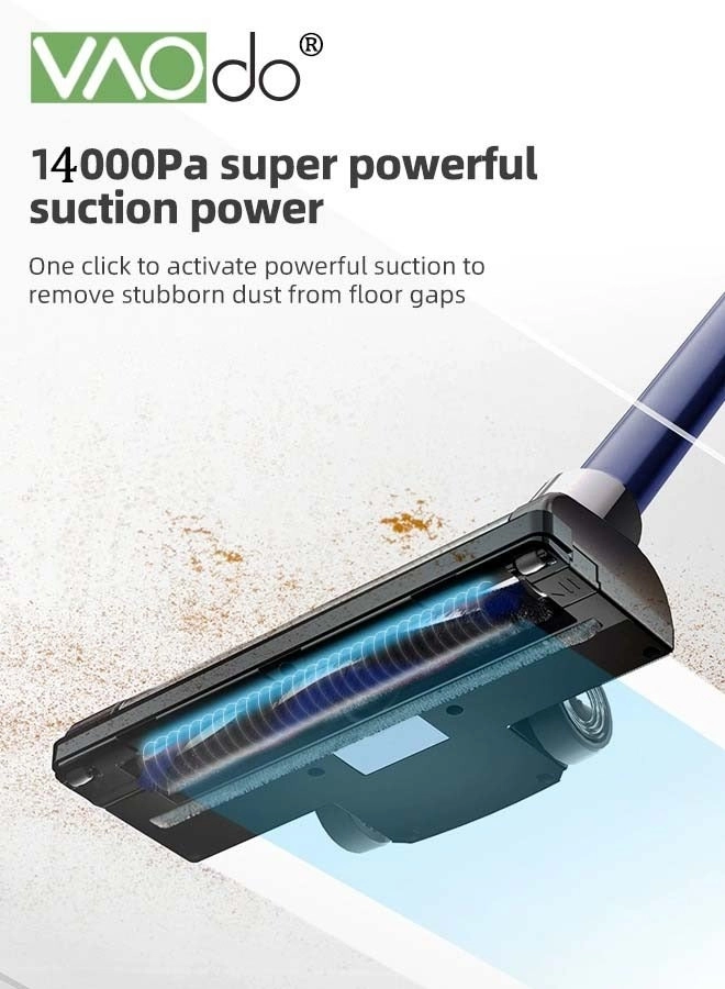 Multifunctional Cordless Vacuum Cleaner - 150W 11000Pa 40Mins Runtime
