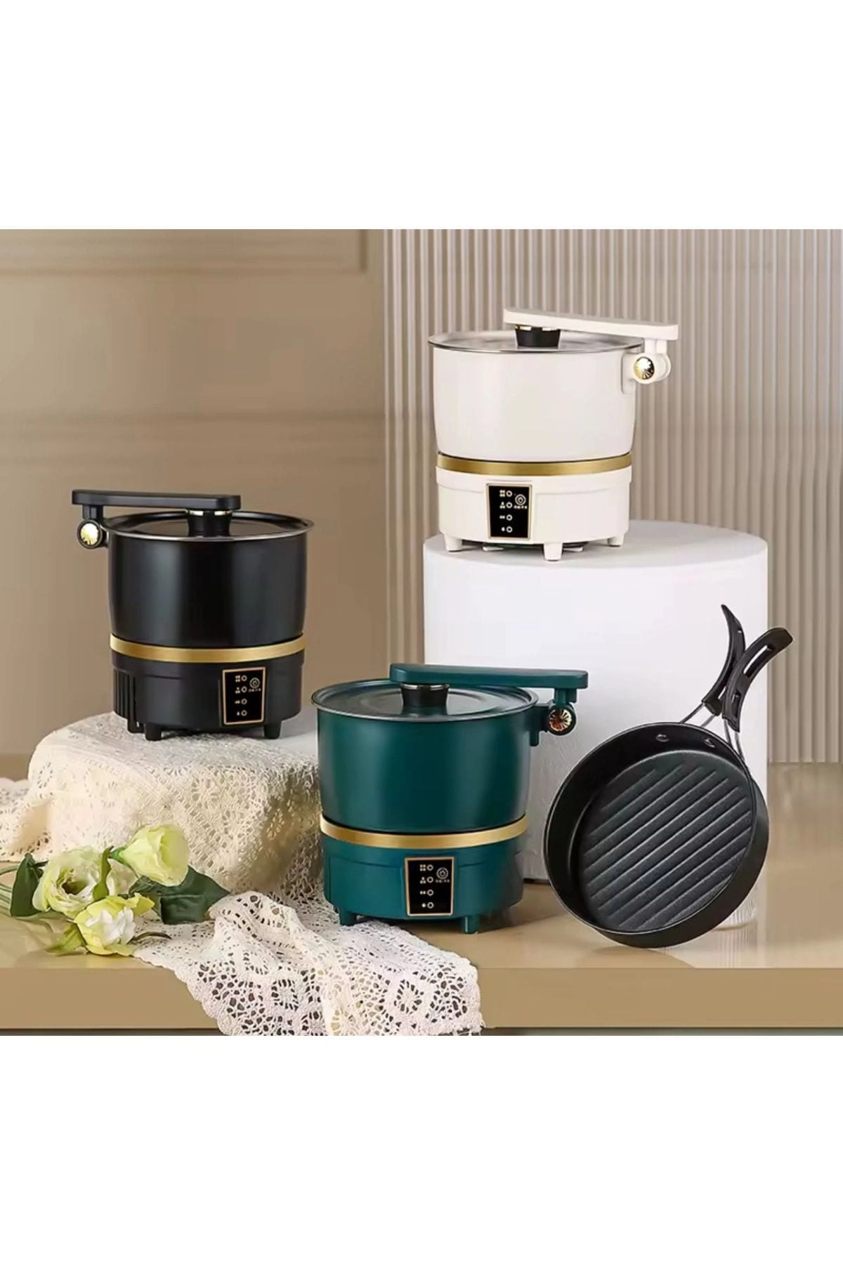 Electric Hot Pot Cooker - 750W Multicooker Foldable