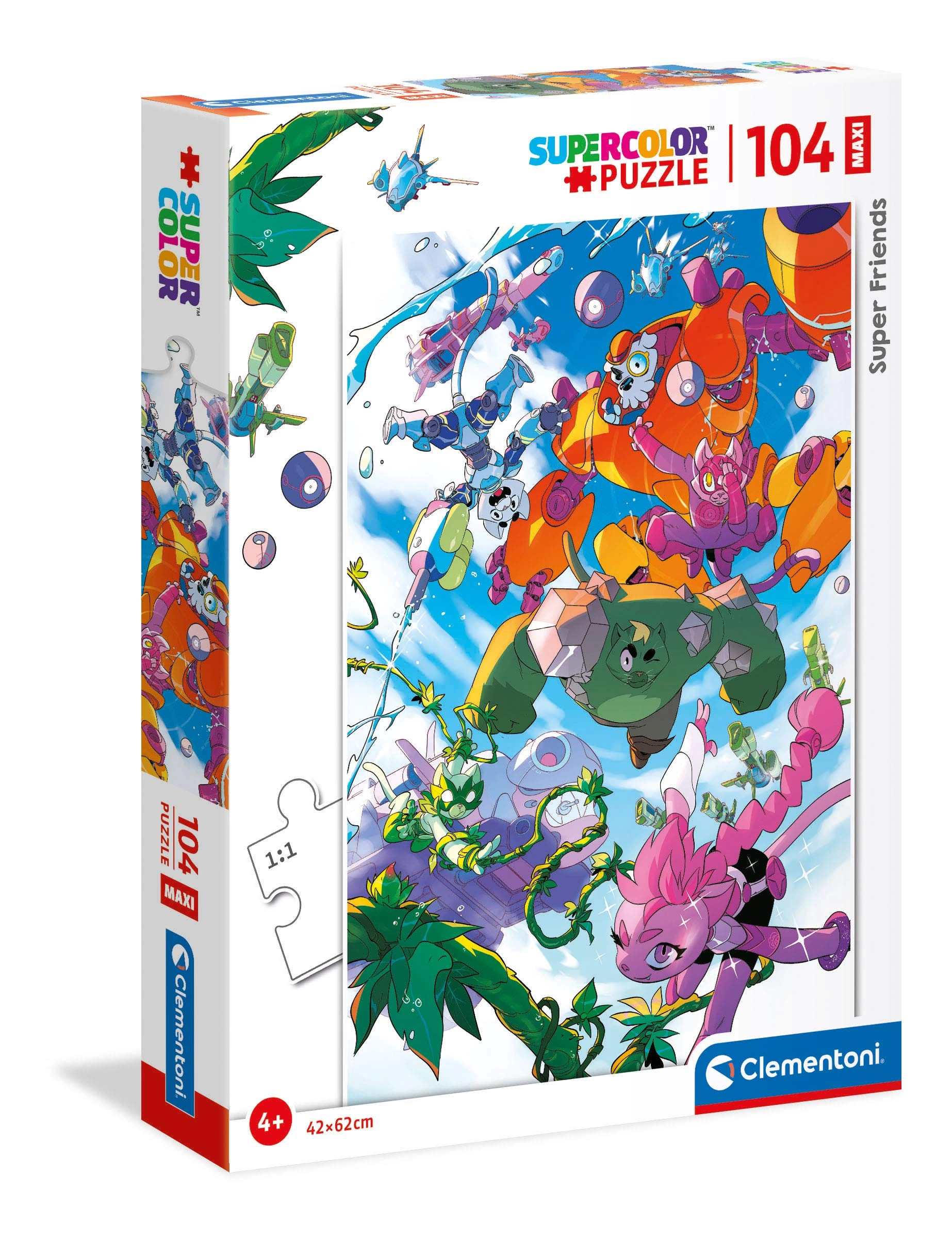 Clementoni Super Friends Supercolor Maxi Puzzle (23754) - 104 pcs