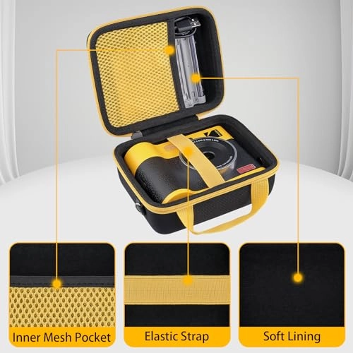 Hard Travel Case Replacement for KODAK Mini Shot 3 ERA / Mini Shot 3 Retro 4PASS 2-in-1 Instant Camera and Photo Printer - 16.99 x 13.39 x 8.69 cm KODAK Mini Shot 3 Retro 4PASS 2-in-1