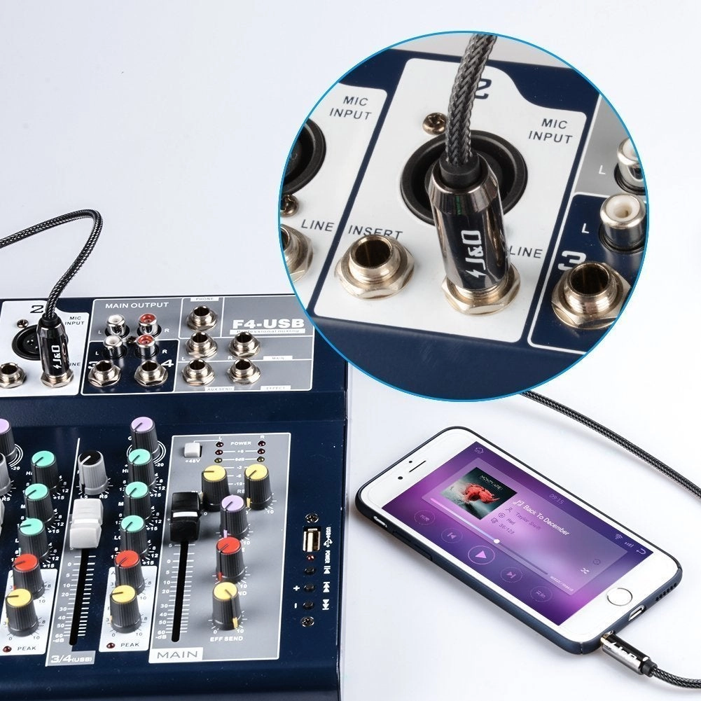 3.5mm to 6.35mm Stereo Audio Cable - 3 Feet