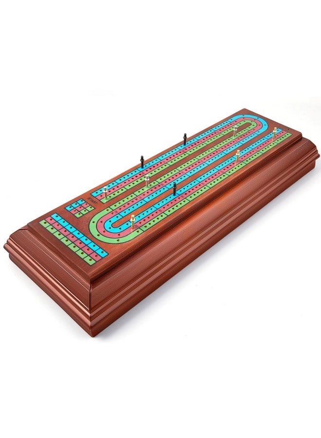 Cribbage Board - Wooden 3 Track 9 Metal Pegs